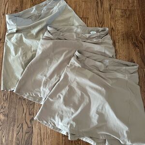 Khaki girls Athleta skorts.  XL